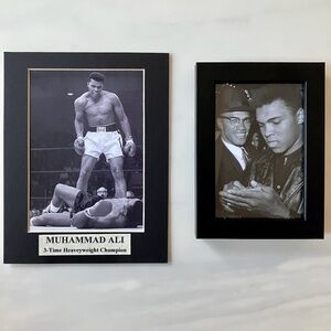 Framed Photos Iconic Shots Muhammed Ali Malcolm X Sonny Liston